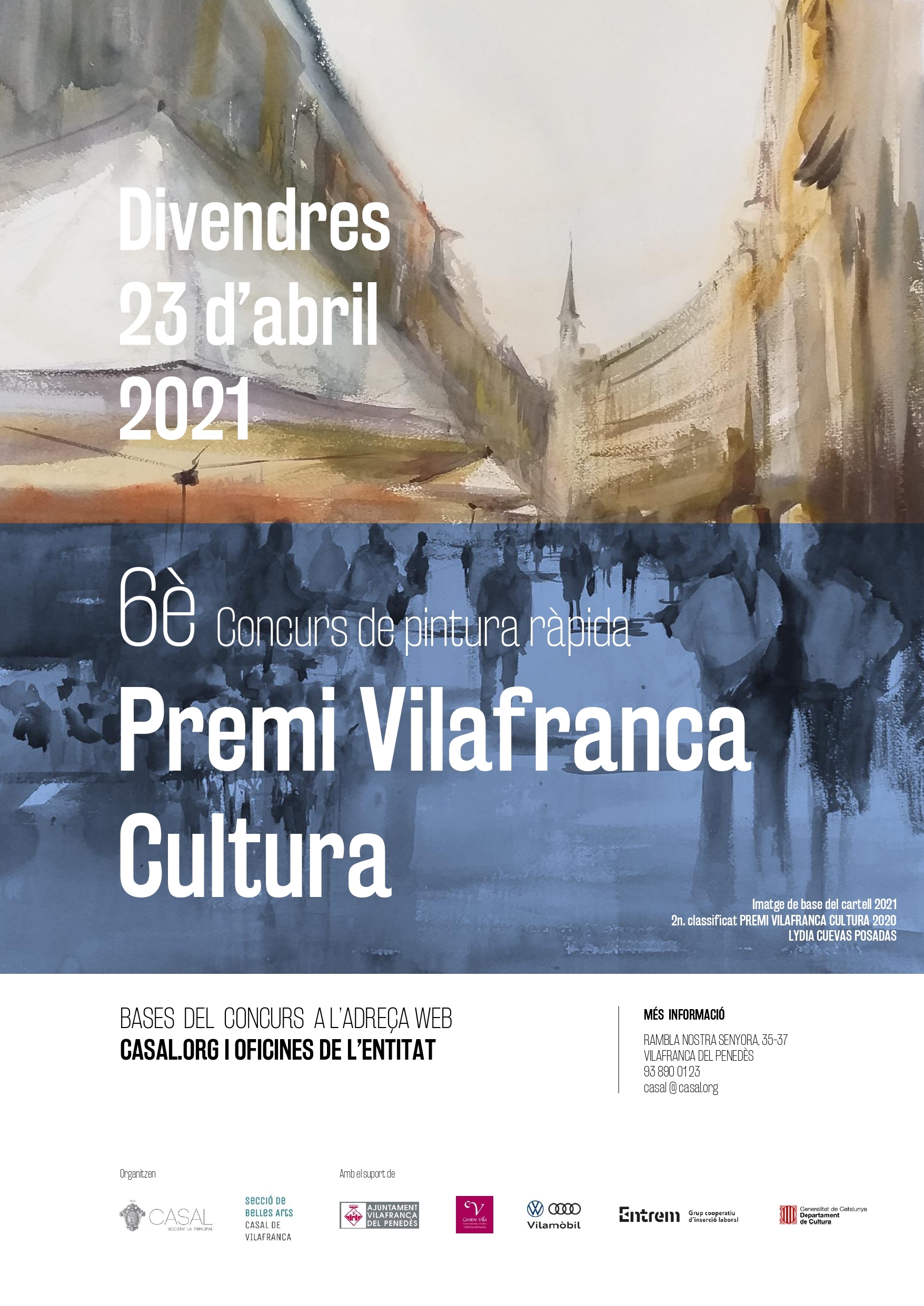 Pulsa para ampliar Cartell A3 CONCURS PINTURA RÀPIDA PREMI VILAFRANCA CULTURA 2021.jpg